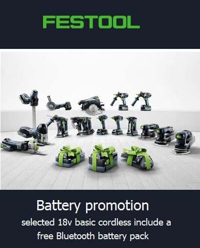 Festool best sale battery promotion