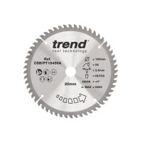 Trend Laminate / HPL Circular Saw Blade - 184mm dia x 2.6 kerf x 20 bore 56T