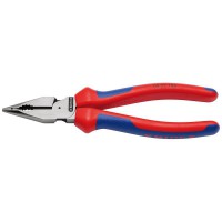 Knipex Needle-Nose Combination Pliers with Multi-Component Grips Black Atramentized 185mm - 08 22 185 SB