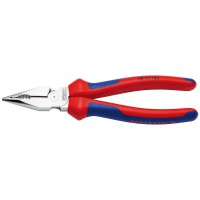 Knipex Needle-Nose Combination Pliers with Multi-Component Grips Chrome-Plated 185mm - 08 25 185 SB