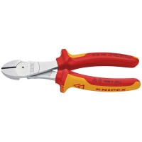 Knipex VDE Insulated High Leverage Diagonal Cutter 180mm - 74 06 180 SB
