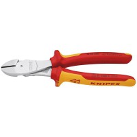 Knipex VDE Insulated High Leverage Diagonal Cutter 200mm - 74 06 200 SB
