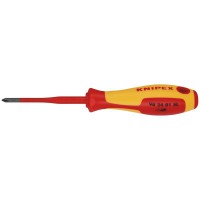 Knipex VDE Insulated Phillips Screwdriver PH1 x 80mm Slim - 98 24 01 SL