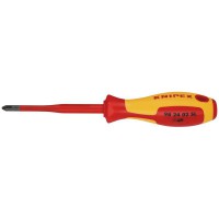 Knipex VDE Insulated Phillips Screwdriver PH2 x 100mm Slim - 98 24 02 SL