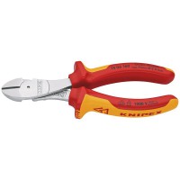 Knipex VDE Insulated High Leverage Diagonal Cutter 160mm - 74 06 160 SB
