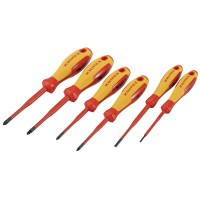 Knipex 6pc VDE Insulated Slotted / Phillips / Pozidriv Screwdriver Set - 00 20 12 V04