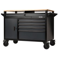 BUNKER Multi-Functional Workbench Roller Tool Cabinet, 14 Drawer, 48\" Grey - 08251