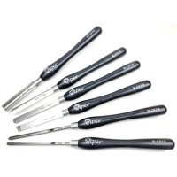 Charnwood Viper M2CSET6 Cryo Hardened M2 HSS Woodturning Chisel Set, 6 Piece Set