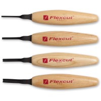 Flexcut 4 Piece Shallow U Gouge Micro Carving Tool Set - MT400