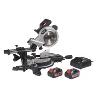 Trend T18S/MS184S2 Cordless Mitre Saw Kit 18v 184mm with Charger and 2 x Batteries